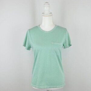 Toad&Co Primo Women's Small Green Cotton Crewneck Short Sleeve Pocket Tee
